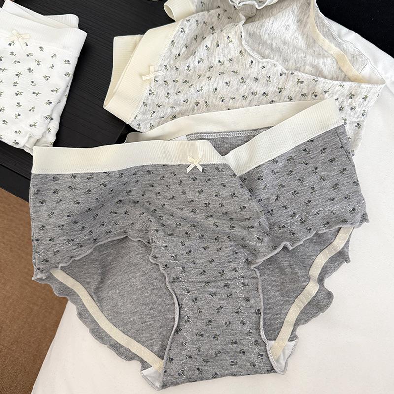 Милые маленькие трусики-трусики с цветочным принтом для девочек из хлопка