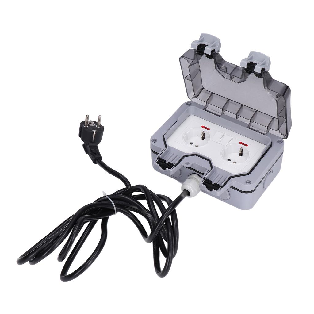 Наружная розетка двойная европейская розетка IP66 водонепроницаемая настенная розетка 16A