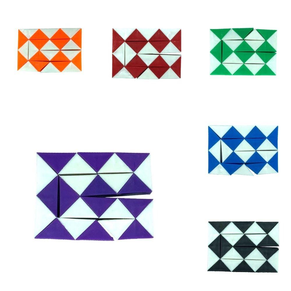 Detachable Magic Snake Cube Transformable Cube Magic Snake Ruler Puzzle Kids/Children/Toddler