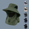 Солнцезащитная шляпа-ведро с защитой шеи, цельная шляпа для рыбалки и походов, дышащая шляпа-ведро с защитой от ветра и большими полями