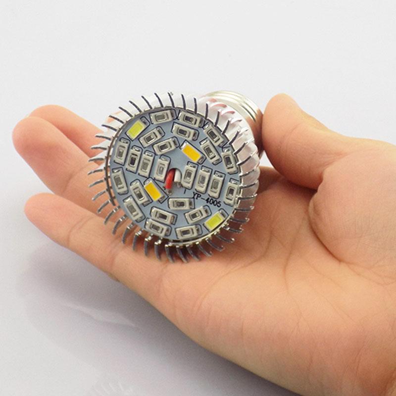 18 светодиодов 28 светодиодов желтый или красный синий свет Лампа для выращивания E27 Гидропонная лампа для роста Полный спектр Солнечный свет Цветок Растение Лампа для выращивания