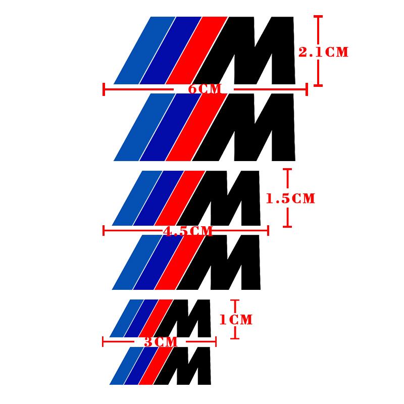6 шт. Высокотемпературная наклейка-декаль на тормозной суппорт для BMW M-Sport E46 E90 F30 G20 F10 X3 X5 X6 Термостойкий Декор для тюнинга Черный Белый