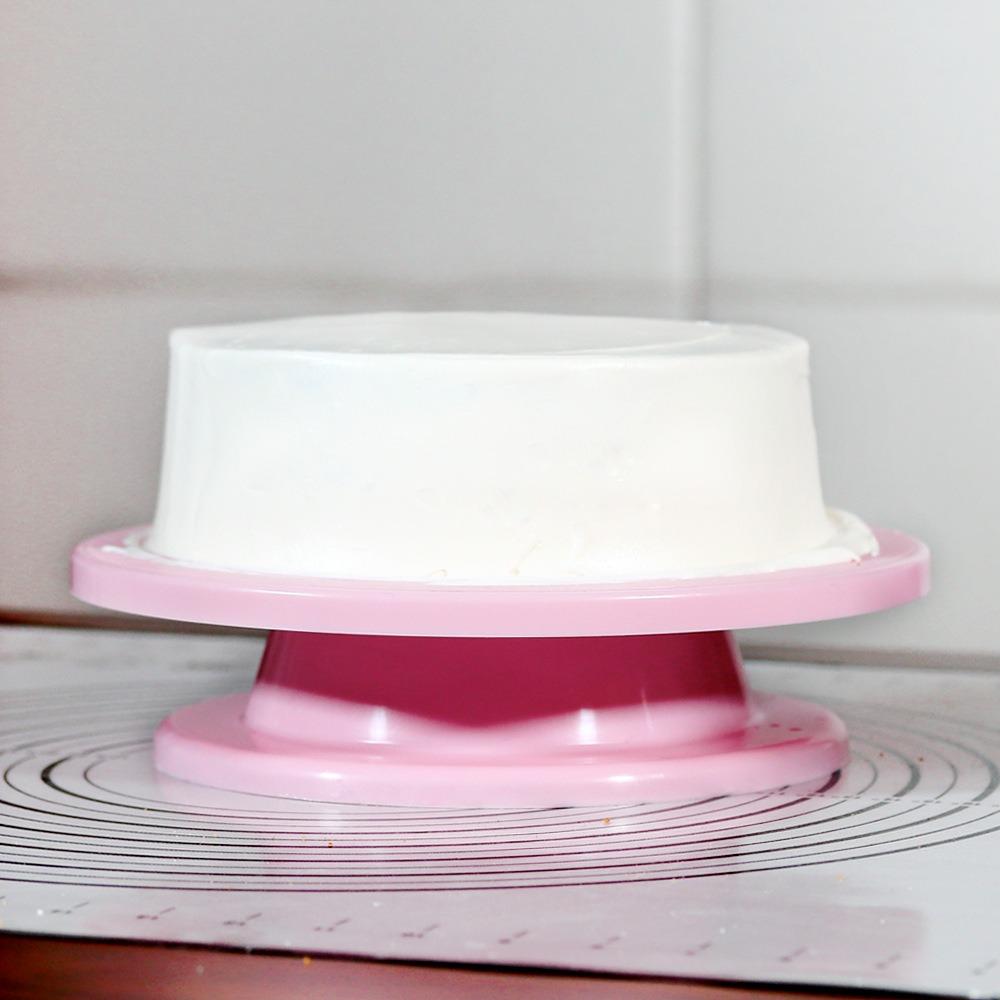 Anti-skid Revolving Cake Turntable Round Cake Stand Rotating Plastic Cake Rotary Table Cream
