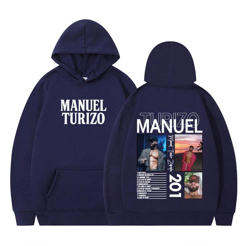 Rapper Manuel Turizo Tour 2025 Fashion Graphics Hoodie Men Women Gothic Punk Casual Pullover Long Sleeves Hip-hop Sweatshirts