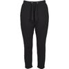 Pantalon Femme Grandes Tailles - Urban Classic - Terry - Noir - Coupe Loose - 7/8ème