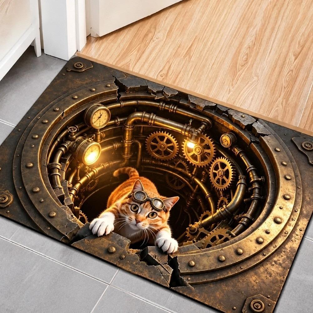 Lifelike Optical Illusion Doormat Non-slip Bedroom Door Rug Practical Bathroom Carpet Home Decor