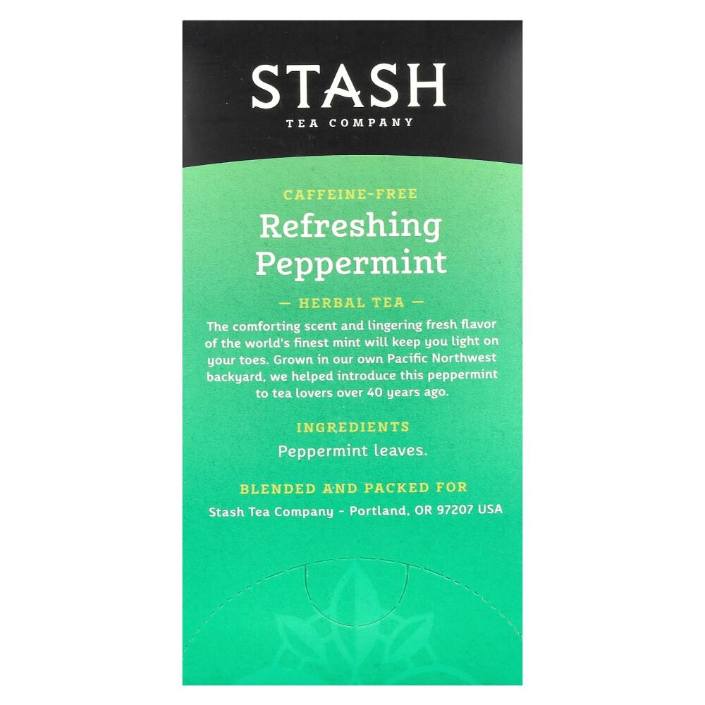 IHerb Stash Tea Мятный Травяной Чай Без Кофеина, 20 Пакетиков, 20г (0.7oz)
