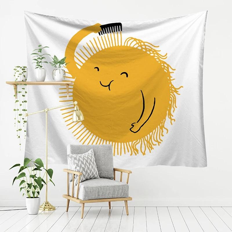 Милый креативный фон с изображением животных, гобелен для спальни, гостиной, украшение стены дома, гобелен