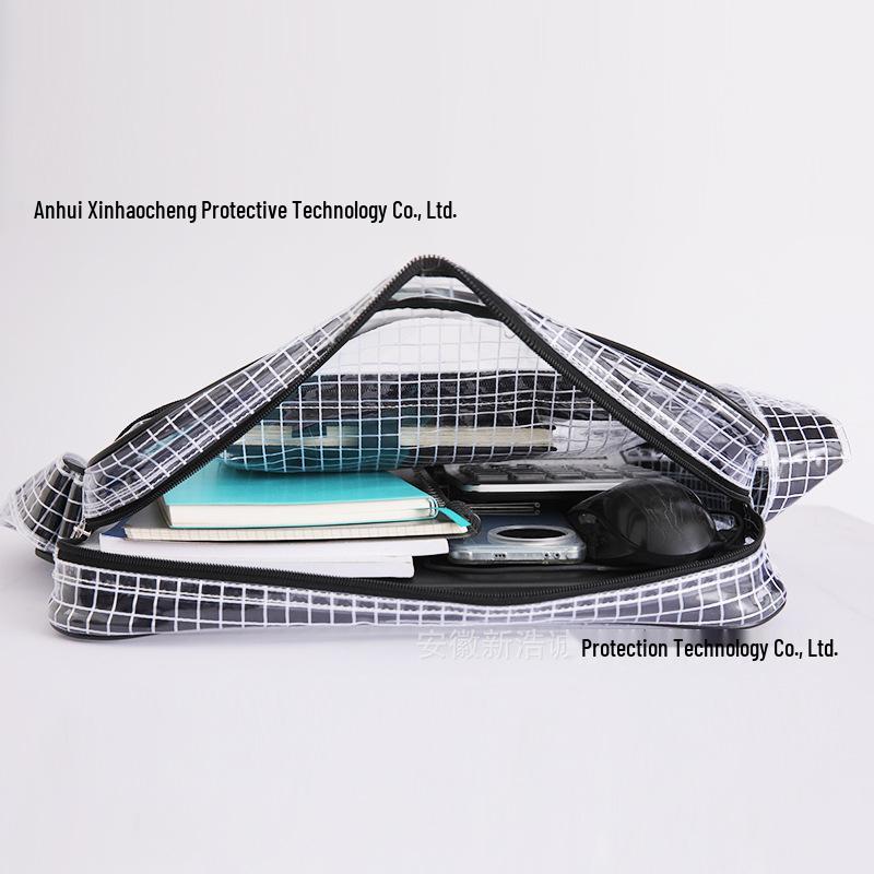 17" Антистатический рюкзак из ПВХ сетки, прозрачный черный - Унисекс, легкий, большой вместимости, пыленепроницаемый