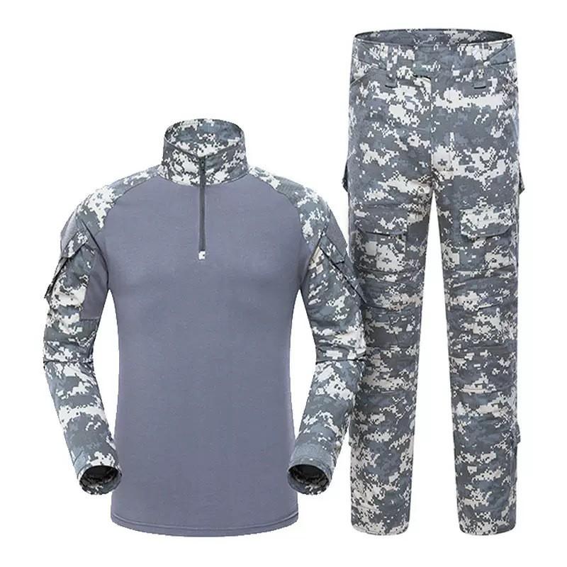 Tactical Camo Cycling Jersey Set Breathable Wear-resistant Outdoor Training Suit Men Women