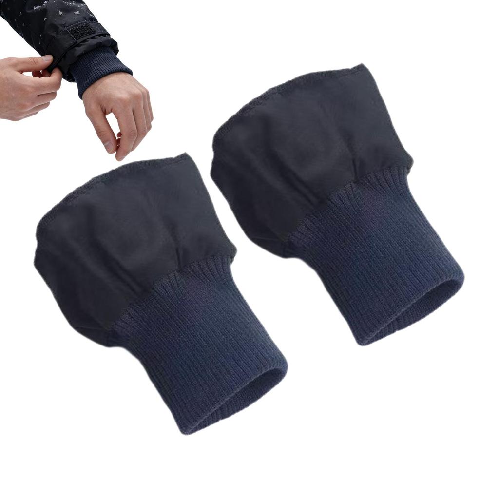 1 Pair Knit Cuffs for Jacket Ribbing Cuffs Extender Rib Knit Sleeve Extenders for Down Jacket Sweater Shirt Windbreaker Coat