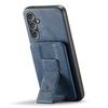 FIERRE SHANN 024 Style For Samsung Galaxy S25 Case Card Holder Kickstand Waxy Texture Leather + TPU Phone Cover