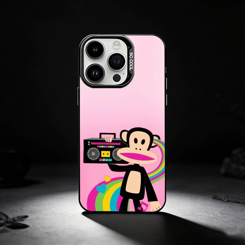 Чехол для телефона P-Paul F-Frank для iPhone 17,16,15,14,13,12,11 Plus,Pro Max,XS,Цветной серебристый чехол для телефона