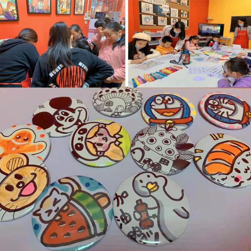 Small Portable Button Badge Making Machine Button Badge Maker DIY Punch Press Pin Badge Making Machine