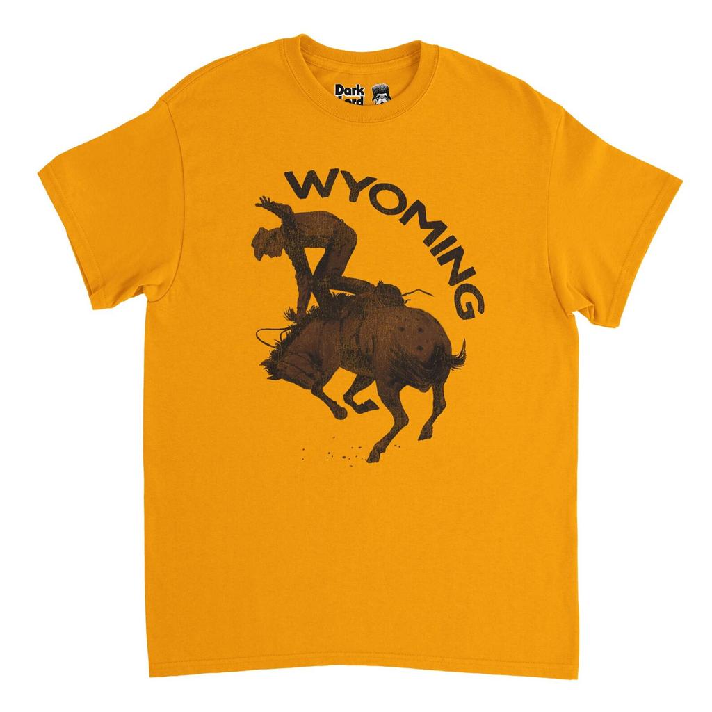 Wyoming Rodeo T-shirt Mens Kids Womens: Retro Cowboy Travel Tee (Unisex Sizes)