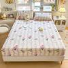 100%Cotton Fitted Bed Sheet Flower Printed Bed Sheet Set Single/Queen/King Pure Cotton Mattress Cover Protector Fitted Sheet