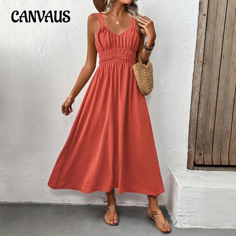 Женское летнее повседневное плиссированное платье без рукавов с лямкой через шею