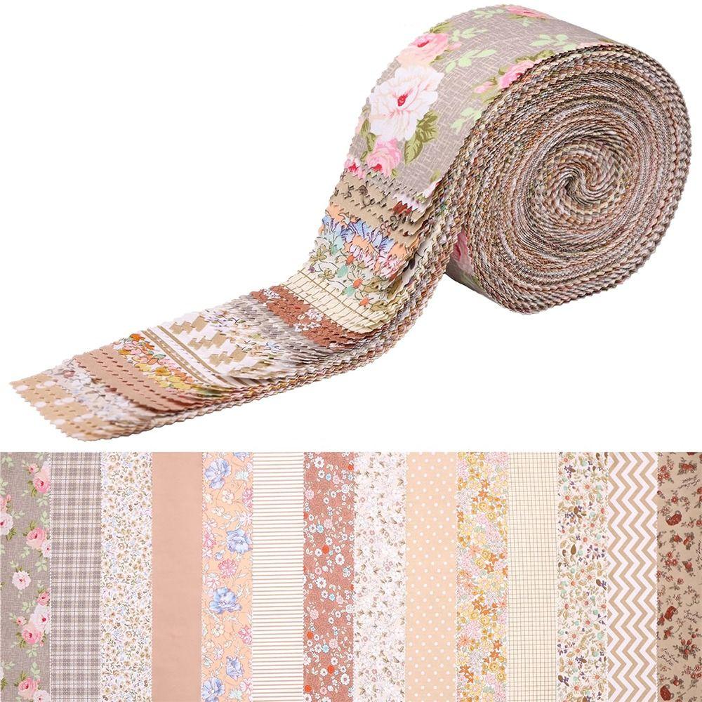 42 Sheets Creative Precuts Fabric Jelly Rolls Colorful Vintage Floral Patchwork Fabrics DIY Crafts Mixed Color Series
