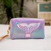 Fashion Mermaid Pattern PU Leather Cute Lovely Cosmetic Bag Laser Bag Makeup Bag Storage Bag
