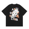 Anti Social Social Club Assc Ограниченная серия Новая Летняя Хлопковая Футболка с Круглым Вырезом и Коротким Рукавом в Год Кролика