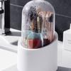 Makeup Brush Holder Organizer With Lid Rotating Dustproof MakeUp Brushes Container With Acrylic Cover Rotating Cosmetics Holder