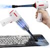 Air Duster Mini Vacuum & Compressed Air & Blower 3-in-1 Keyboard Cleaner 35000 RPM Electric Canned Air Can for Computer Desk Electronics KTY
