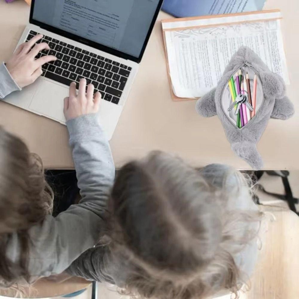 Большая вместительная сумка для карандашей с рисунком, портативная пушистая сумка для карандашей для подростков, девочек и мальчиков