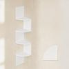 Floating Corner Shelf Wall Mounted 4-Tier 5-Tier Corner Zigzag Shelf Radial Wall Floating Shelf for Home Office Living Room Bedroom
