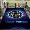 Custom Text Printed Rug Leicester City Non Slip Floor Carpet For Home Room Decor