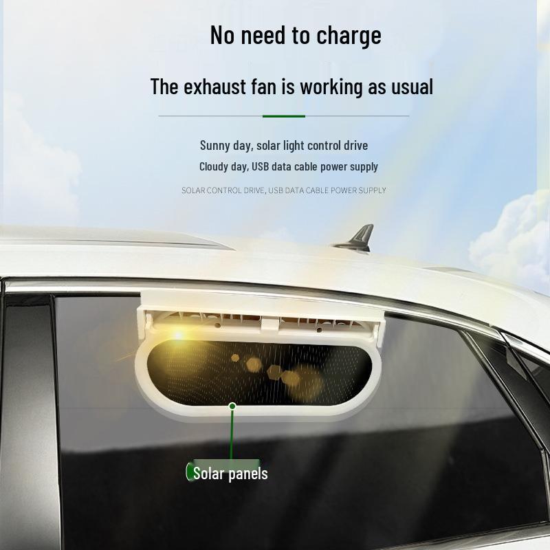 Солнечный автомобильный вентилятор для вентиляции и охлаждения