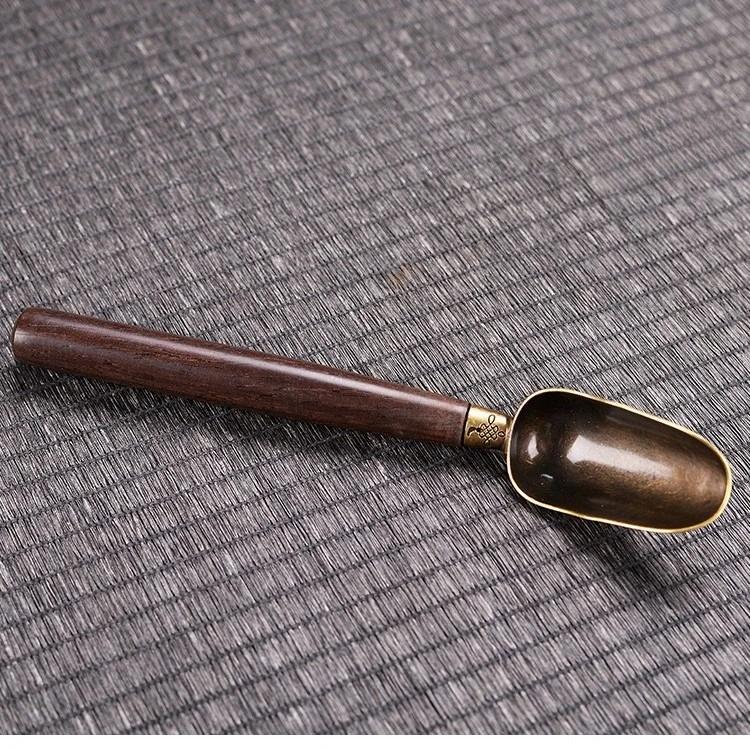 Vintage Tea Spoons Wood Chinese Kungfu Tea Scoop Shovel Wooden Scoop for Coffee Powder Spice Leaf Tea Spoon Accessories