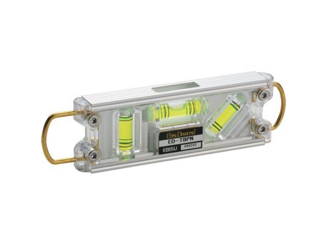 АЛЮМИНИЕВЫЙ УРОВЕНЬ EBISU (160мм) TOBI LEVEL PRO SILVER & GREEN ED-TBPN Сделано в Японии