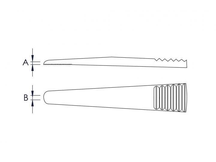 STRAIGHT TWEEZERS 120MM - KN 92 64 43