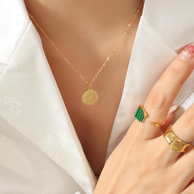 Ожерелье с подвеской Wind Niche Light Rice, аксессуары, простая персонализированная цепочка на ключицу из титановой стали, женские украшения P881