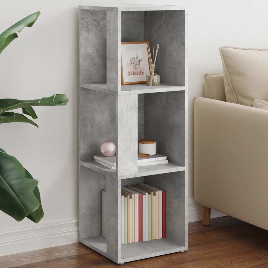 Corner Shelf Concrete Grey 33 x 33 x 100 cm Wood Based Material