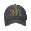 Fashion Unisex Cotton Vintage 1976 47 Years Old Born In 1976 Baseball Cap Adult 47th Birthday Gift Adjustable Dad Hat Outdoor