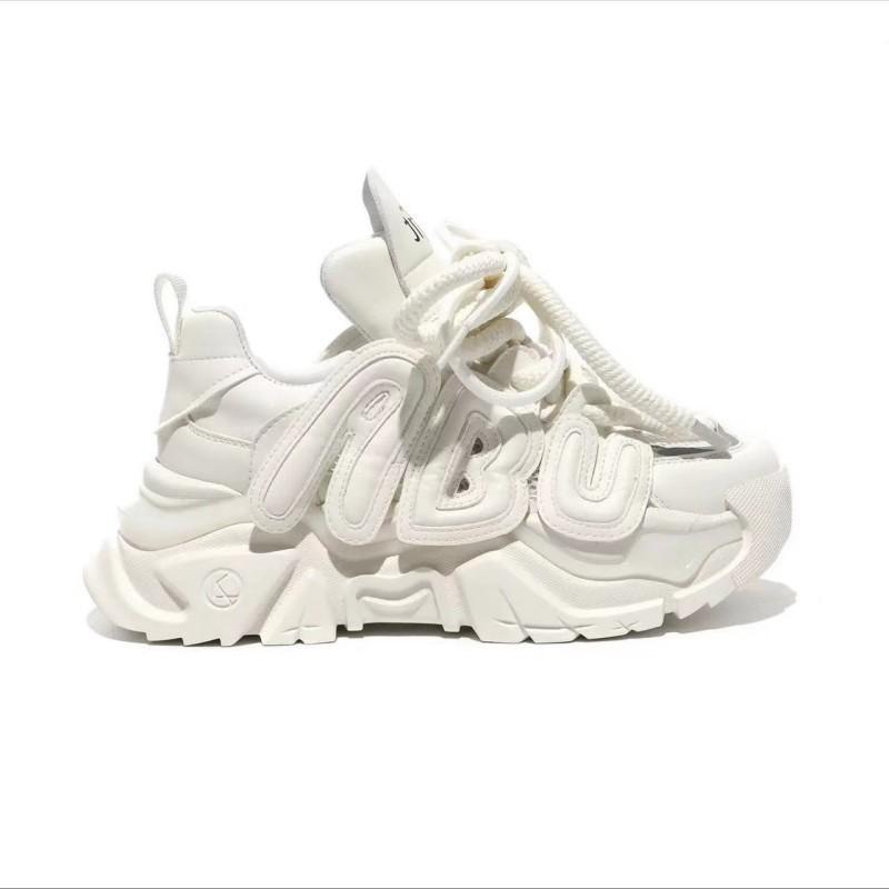 Thick-soled Casual Sports Lightweight Versatile Lace-up Dad Shoes Children's Spring New Single Shoes