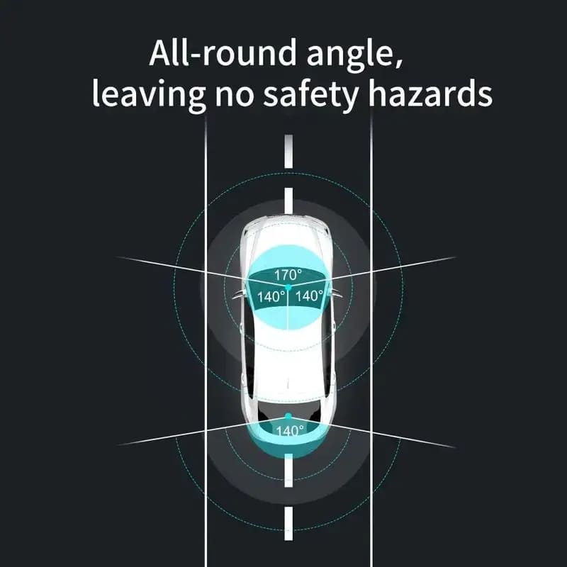 4-канальная видеокамера для приборной панели, камера для вождения с Wi-Fi, 1080P, передняя, левая, правая, задняя, ночное видение, циклическая запись, черный ящик, автомобильные аксессуары