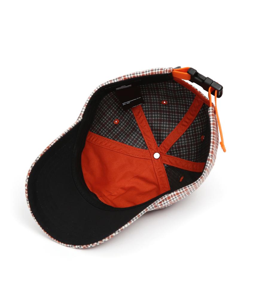 Кепка с принтом в клетку Eondeokeonteulol Pop Hound / Authentic Bb / Оранжевая клетка