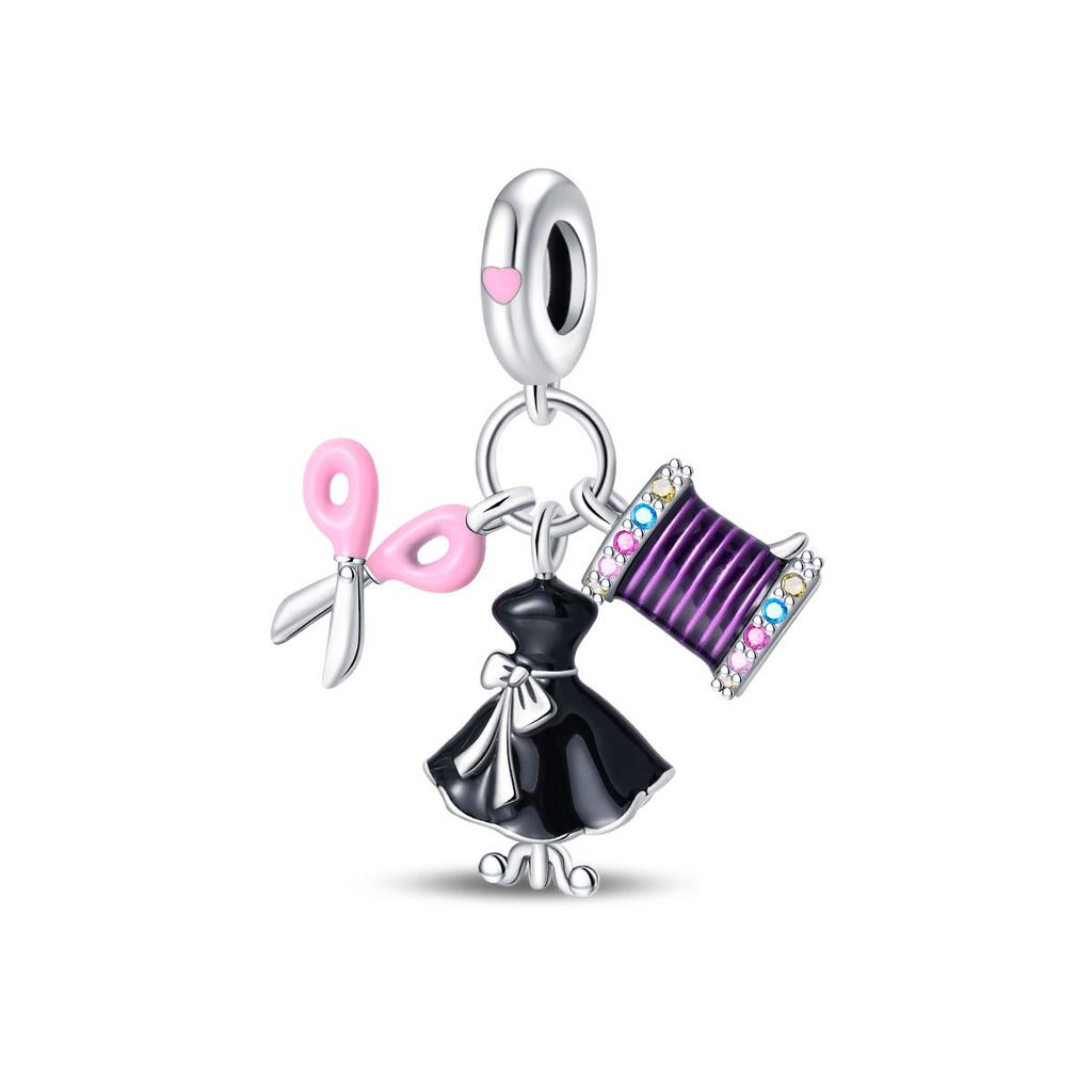 2026 Three-piece Series Flamingo Little Prince Charm Pendant Beads Jewelry Bracelet Accessories Female 925 Silver