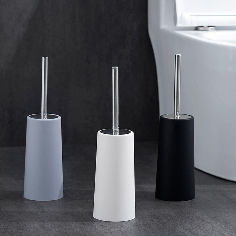 Steel Bath Cleaner with Base Cleaning Brush Toilet Brush Holder Set Toilet Brush Standing Stand