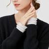 Новые накладные рукава для женщин, осенне-зимний свитер, декоративное кружево, белые накладные рукава, плиссированные манжеты