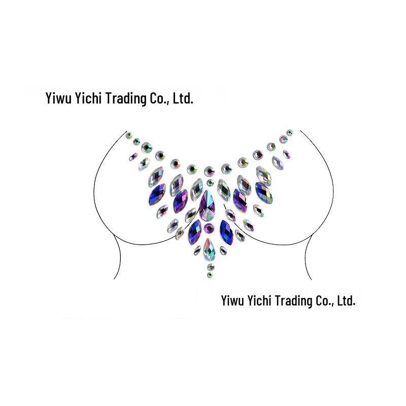 Блестящие тату-наклейки для макияжа и украшения груди на карнавал