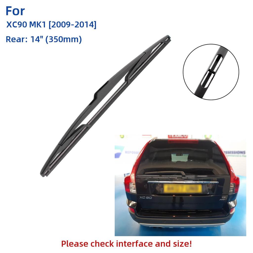 3PCS For Volvo XC90 MK1 2009-2014 24" 22" 14" Front Rear Wiper Blades Windshield Windscreen Window Cutter Accessories 2009 2010 2011 2012 2013 2014