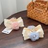 Elegant Korean Style Bow Hair Clip In Stylish Colors With Pearl Detail For Women