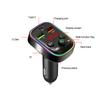 Автомобильный Bluetooth 5.0 FM-передатчик Dual USB PD Быстрое зарядное устройство Цветные огни Беспроводной Handsfree Аудиоприемник MP3-плеер Автомобильный комплект
