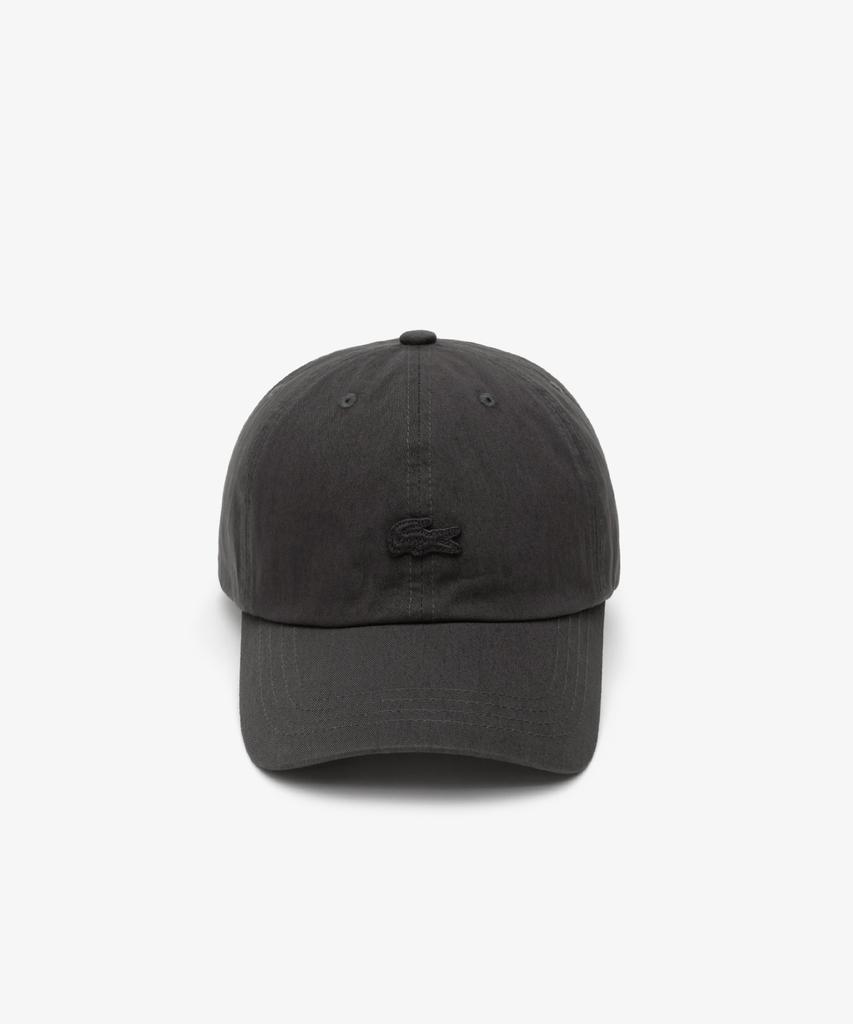 LACOSTE Унисекс Выстиранная Базовая Цветовая Гамма Кепка-Бейсболка с Кожаной Отделкой под Крокодила Rk209E-56G 050
