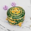 European Retro Luxury Princess Enamel Jewelry Box - Exquisite Metal Necklace Storage Box