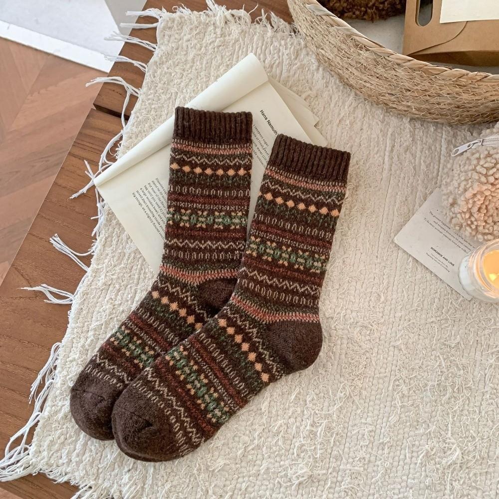 Elastic Warm Socks National Style Winter Socks Fashion Women's Sock Autumn Winter