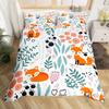 Fox Duvet Cover Sets for Kids Teens Quilt Covers Lightweight Down Room Decor Queen King Size 2 Pillowcase 1 Duvet Cover No Quilt